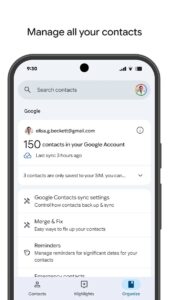 Google Контакты скриншот 6